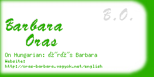 barbara oras business card